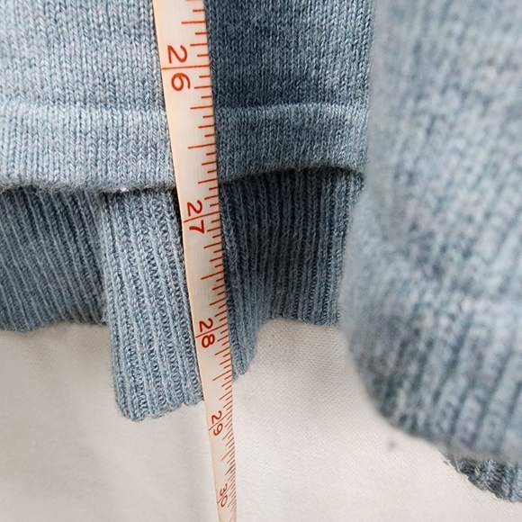 J Jill Ribbed Knit V-neck Blue Sweater Size Small - Picture 6 of 6